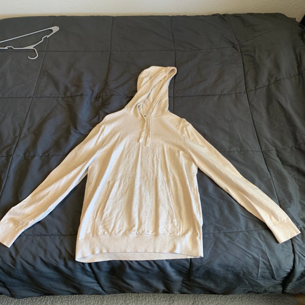 Banana Republic Men's Cream Hoodie Pullover